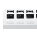 7 Port USB 2.0 HUB Splitter Switch Battery Box For LEGO LED Light Installing