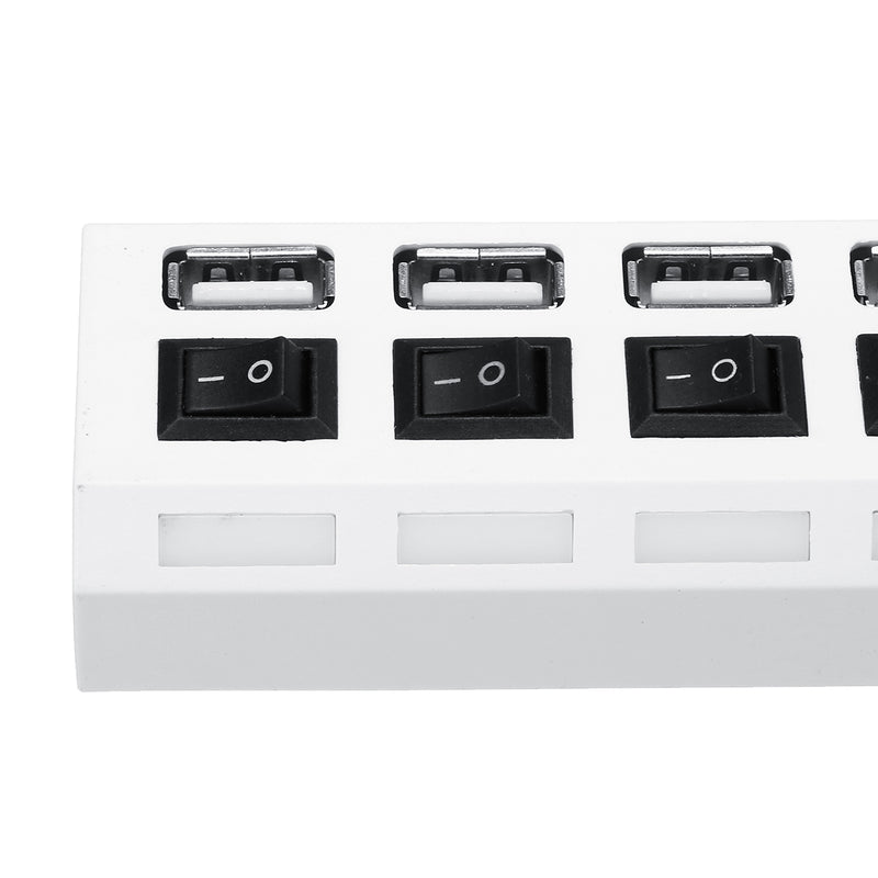 7 Port USB 2.0 HUB Splitter Switch Battery Box For LEGO LED Light Installing