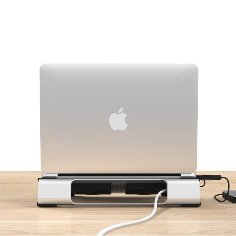 ORICO 14/15.6 inch Multifunctional Laptop Cooling Pad Notebook Cooler Radiator with 2 Fans Aluminum Bracket for Macbook 14/15.6 Inch PC Laptops