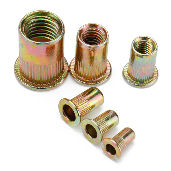 165PCS M3 M4 M5 M6 M8 M10 M12 Mixed Zinc Plated Carbon Steel Rivet Nut  Insert Nuts