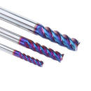 Drillpro D4/5/6/8/10mm HRC60 4 Flutes Milling Cutter L75mm Blue NACO Coated Tungsten Carbide Milling Cutter CNC Tool