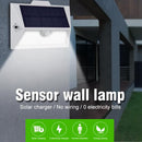 9 LED Solar Light PIR Motion Sensor Remote Control Outdoor Waterproof Wall Lamp Home Outdoor Garden