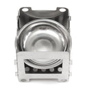 Outdoor Camping Wood Stove Picnic BBQ Cooking Furnace Wind Shield With Plate Cookware Utensil