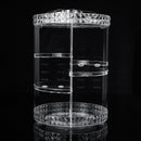 360 Degree Rotation Transparent Acrylic Cosmetics Storage Box Fashion Spin Multi-function Desktop Detachable Makeup Beauty Organizer