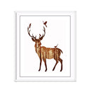 Miico Hand Painted Oil Paintings Simple Style-B Side Face Deer Wall Art For Home Decoration Painting