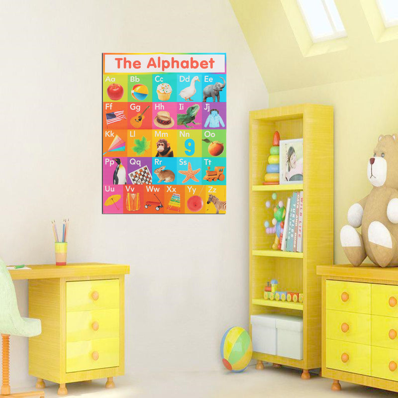 ABC Alphabet Learn Children's Educational Silk Cloth Poster Decor Wall Paper