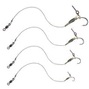 ZANLURE CR-G001 2PCS High Carbon Steel Fishing Hook All Freshwater Lead Clips Barbed Carp Fishing