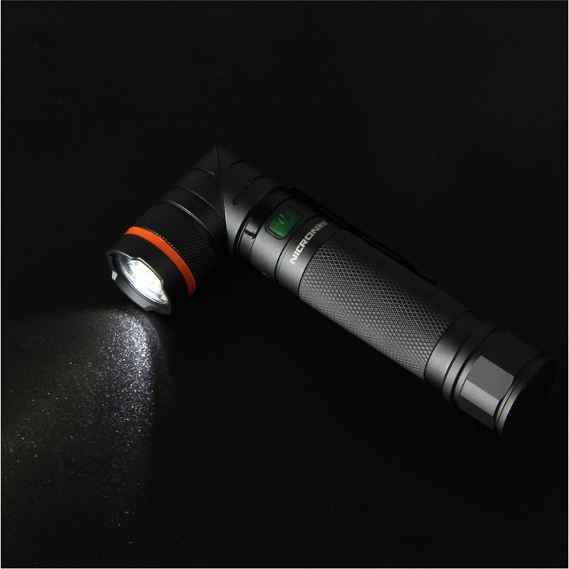 Nicron B75 XP-G2 S2 300LM Magnetic Tail 90 Adjustable Head USB LED Flashlight & Fluorescence Detection Pen