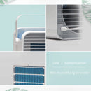 USB Mini Air Conditioner Desktop Cooling Fan Portable Air Conditioner Air Cooler LED Light Quiet Air Conditioner Fan