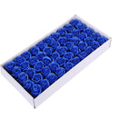 KCASA 50Pcs Rose Bath Soap Body Cleaning Flower Soap Wedding Party Girlfriend Floral +Gift