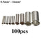Excellway BC01 100 Pcs Naked Insulated Tube Terminal Block Cord End Terminal