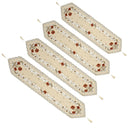 Pastoral Flower Table Runner Tablecloth Flag With Tassel Home Wedding Party Decor