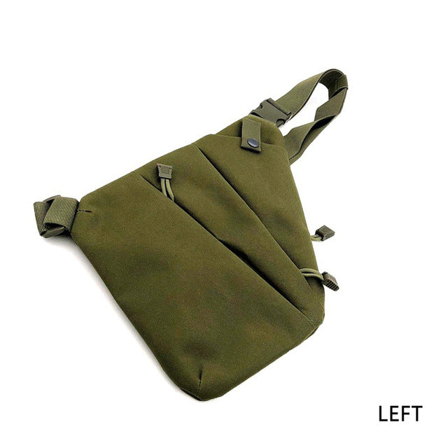 Men Women Canvas Crossbody Shoulder Chest Backpack Anti Theft Gun Holster Tactical Sling Bags