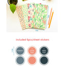 Flowers Art Craft Gift Wrapping Paper Bag Candy Food Gift Bags with Sticker for Christmas Wedding Party