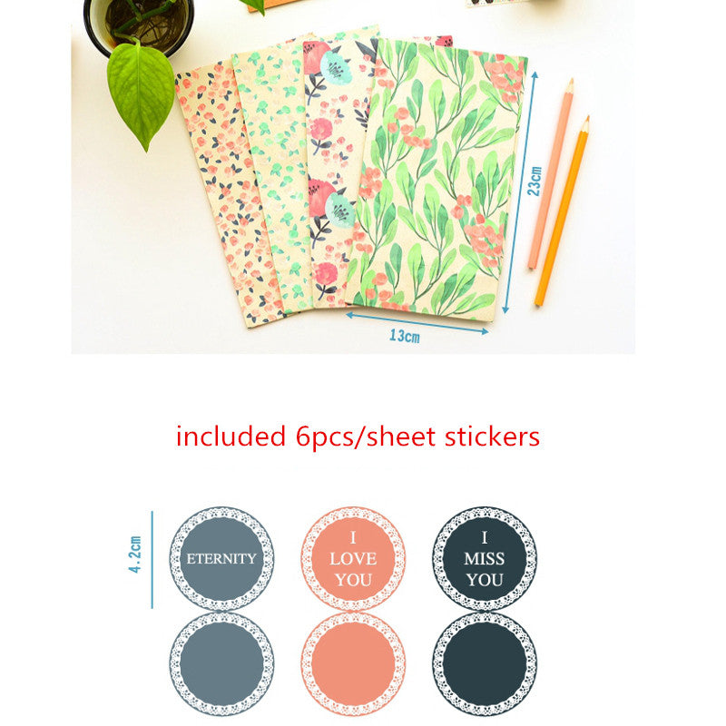 Flowers Art Craft Gift Wrapping Paper Bag Candy Food Gift Bags with Sticker for Christmas Wedding Party