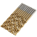 99pcs 1.5mm - 10mm Titanium Coated High Speed Steel Drill Bit Set Manual Twist Drill Bits