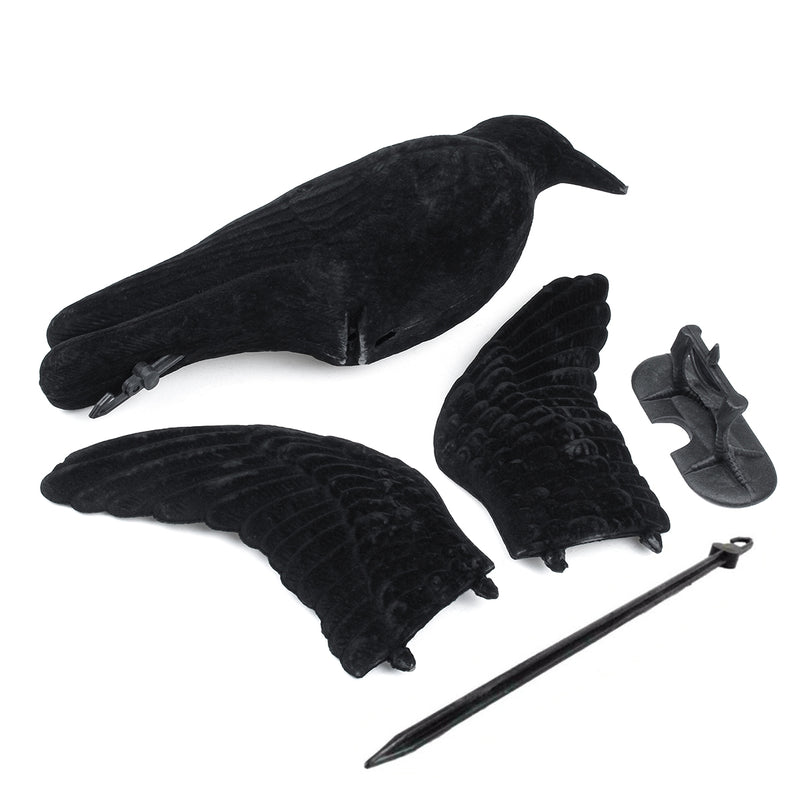 Crow Hunting Decoy Scare Bird Away Scarecrow Realistic Animal Scarer Decoration