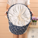 35x45cm Waterproof Durable Cloth Storage Baskets High Capacity Cotton Linen Laundry Box Organizer