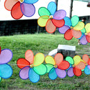 8pcs Rainbow Flower Windmill Garden Wind Spinner Festival Outdoor Camping Decor