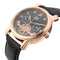 ZUIMEIER Fashionable Urban Men Gold Dial Analog Watch