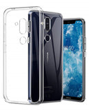 BAKEEY Transparent Ultra-thin Shockproof Soft TPU Protective Case for NOKIA X7 / NOKIA 8.1