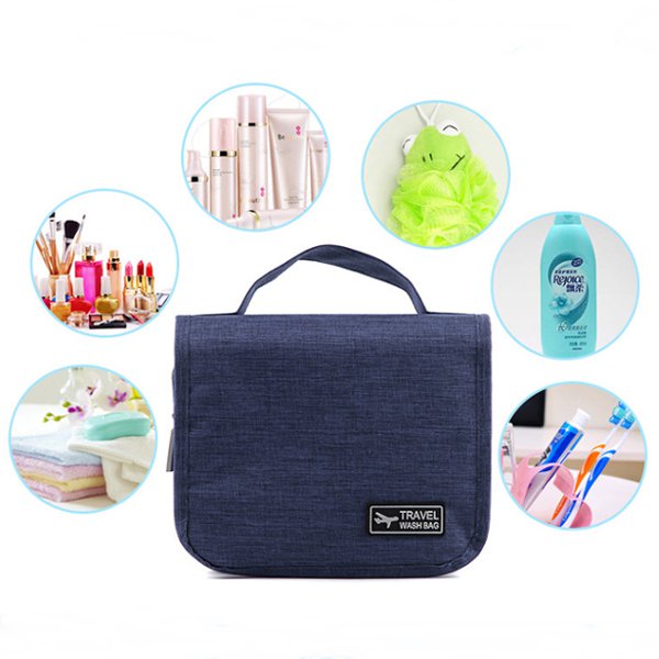 Honana HN-TB056 Portable Cosmetic Storage Bag Travel Toilet Hanging Bag  Makeup Organizer Case Pouch