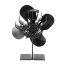 4 Blade Fireplace Heated Power Stove Fan Thermal Fire Heater Household Eco Fan Efficient Heat Distribution