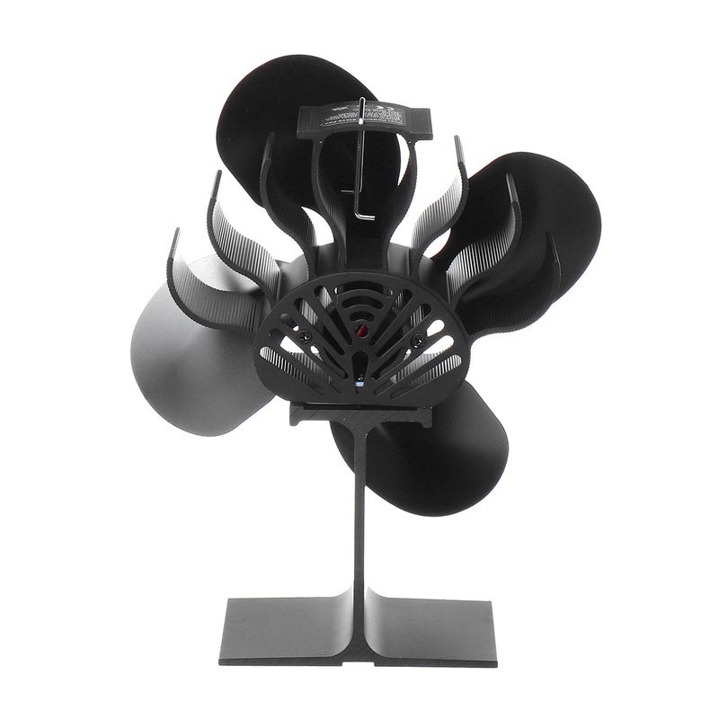 4 Blade Fireplace Heated Power Stove Fan Thermal Fire Heater Household Eco Fan Efficient Heat Distribution