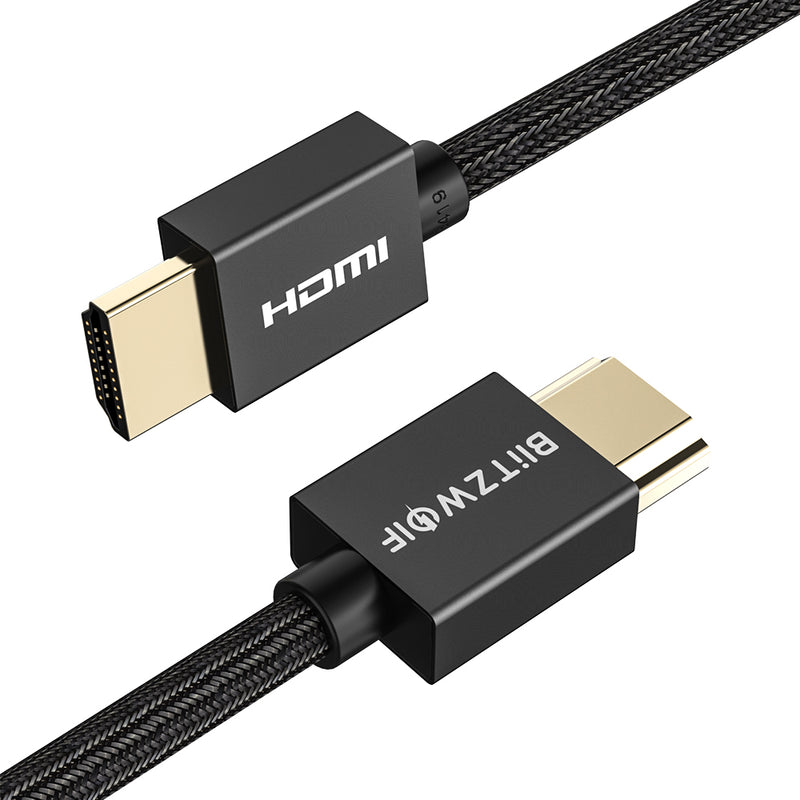 BlitzWolf BW-HDC1 HDMI Cable High-Definition Multimedia Interface A-A Cable 4K@60Hz HD 3D Capable 18Gbps Broad Compatibility Audio Video Cable for PC TV 1M