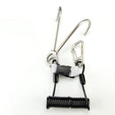KEEP DIVING SSA-SLG11 Double Heads Douable Hooks Diving Anti-lost Rope Stainless Steel Spring Rope Hanging Rope Diving Accessories-Black/White