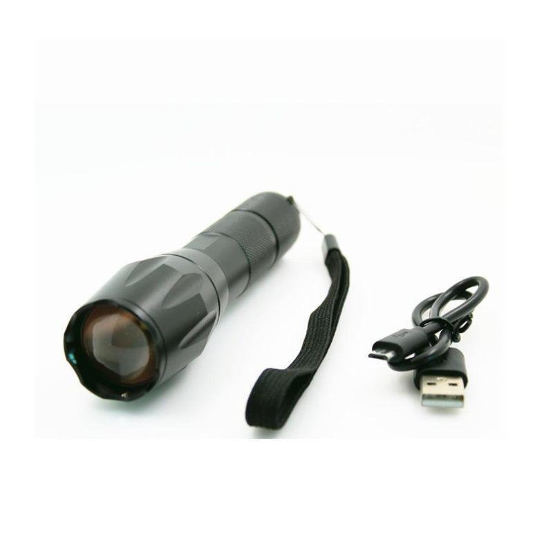 SHUOLIDE E17  T6/XP-L V5 1000Lumens 5Modes Zoomable USB Rechargeable Tactical LED Flashlight