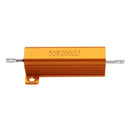 RX24 50W 200R 200RJ Metal Aluminum Case High Power Resistor Golden Metal Shell Case Heatsink Resistance Resistor