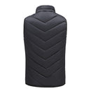 Children USB Heated Warm Back Cervical Spine Hooded Winter Jacket Motorcycle Skiing Riding Coat