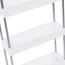 4 Tier Wire Shelf  Rack Metal Shelf Adjustable Home-save Garage Storage Wheel