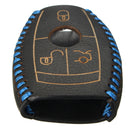 Leather Auto Smart Car Key Case Cover For Mercedes Benz W203 W210 W211 AMG W204