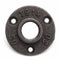 1/2 or 3/4 Inch Black Flange Iron Pipe Floor Fitting Plumbing Threaded Three Holes Flange