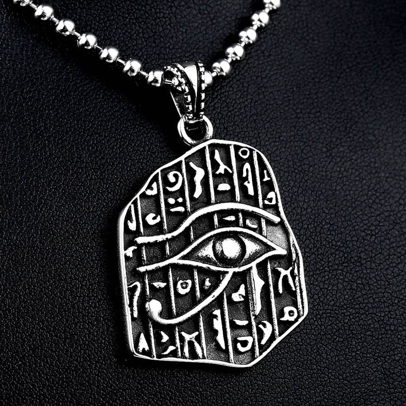 Retro Stainless Steel Maya Characters Titanium Steel Ball Pendant Chain Selection for Men