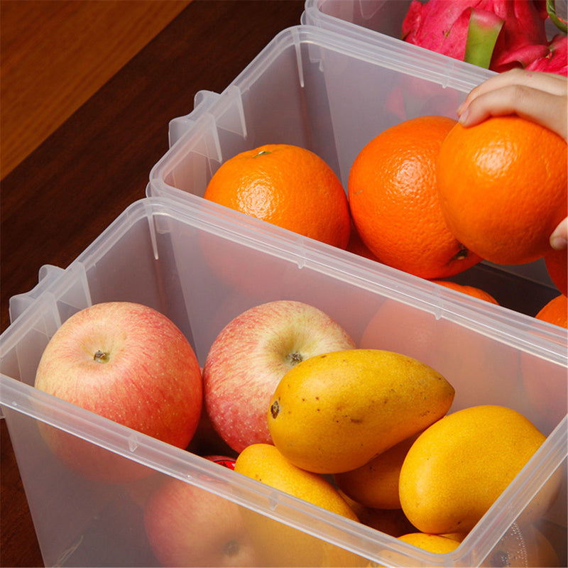 Stackable Sealed Cans With Handles Refrigerator Cabinet Kitchen Storage Container Boxes Baskets