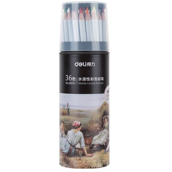 Deli 68114 Water-soluble Color Pencil Art Supplies For Students Draw With Colored Pencil Painting Tools