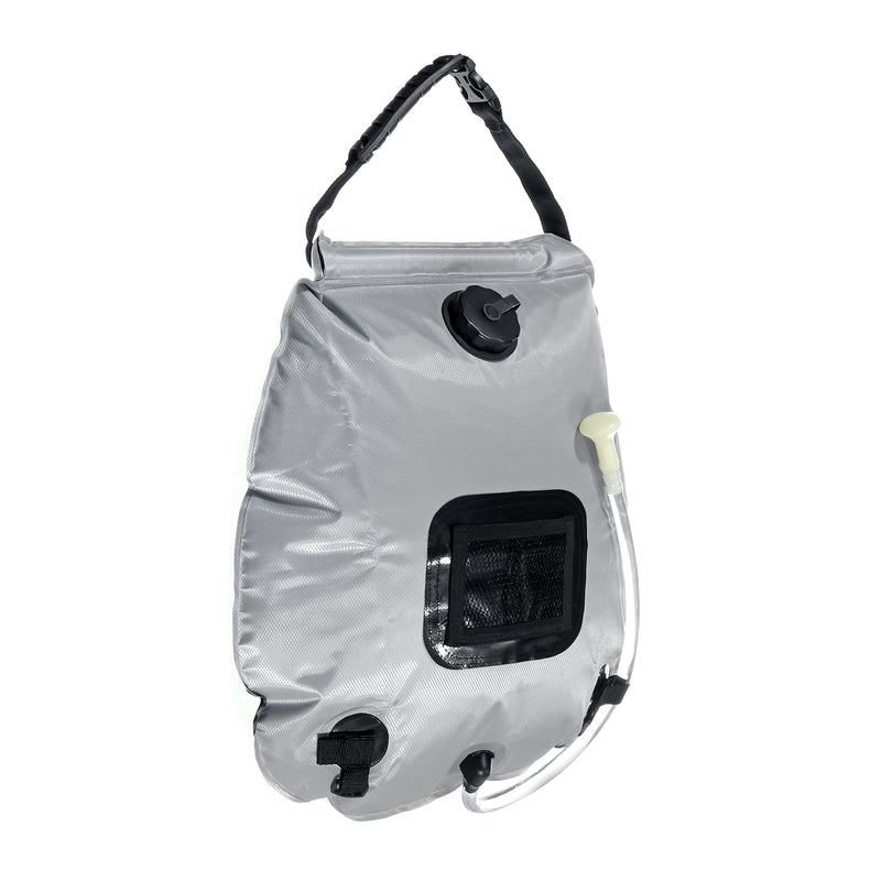 20L Solar Shower Heating Pipe Bag Water Heater Camping Shower Bag Hose W/ Temperature Display