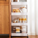 4 Tier Wire Shelf  Rack Metal Shelf Adjustable Home-save Garage Storage Wheel