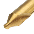 Drillpro 6pcs 1/1.5/2/2.5/3/5mm Center Drills 60 Degree HSS Titanium Coated Countersink Drill Bit