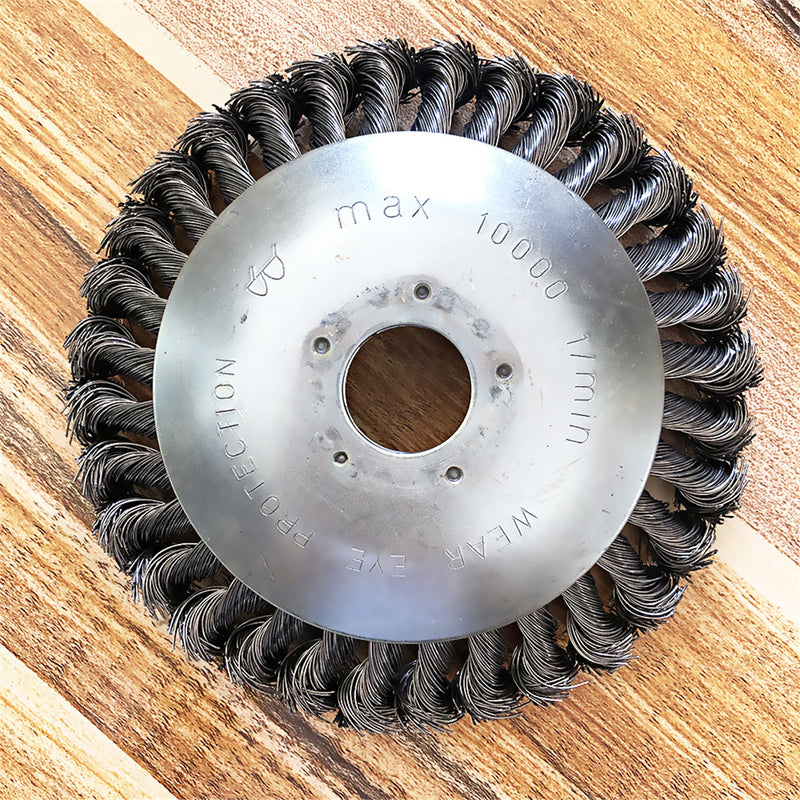 6/8 inch Steel Trimmer Head Garden Weed Steel Wire Brush Break-proof Rounded Edge Weed Trimmer Head