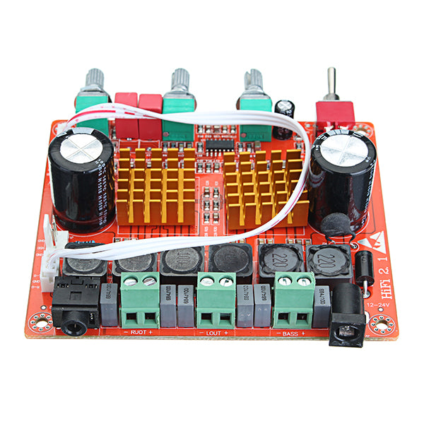 DC 12-24V 200W 3 Channel D Class 2.1 Digital Power Amplifier Board High Power Bass Speaker