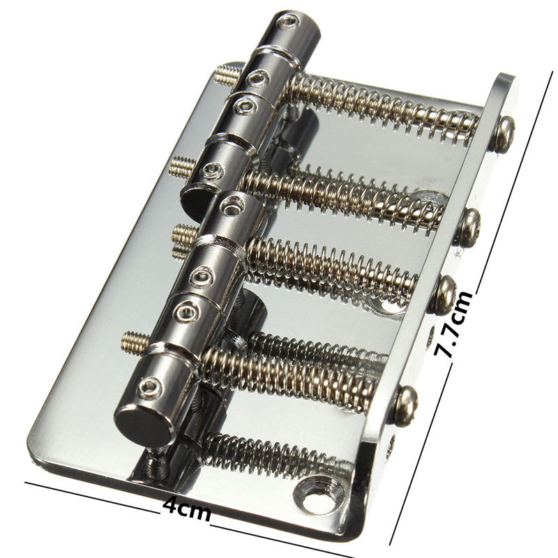 Zebra 4 String Bass Bridge Guitar Tremolo Bridge for Fender Jazz Bass Guitar with 5 Screws