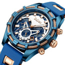 BIDEN 0117 Waterproof Work Little Dials Men Watches Multifunctional Business Style Quartz Watch