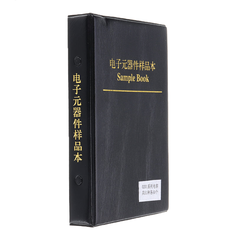 2550pcs 51values*50pcs 0201 SMD Capacitor Sample Book 0.5PF~220NF Capacitor Assortment Kit