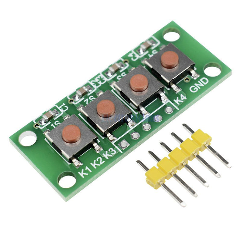 20pcs 1x4 4 Keys Button 5 Pin Keypad Keyboard Module Mcu Board for  Student Class Design Graduation Project Ex