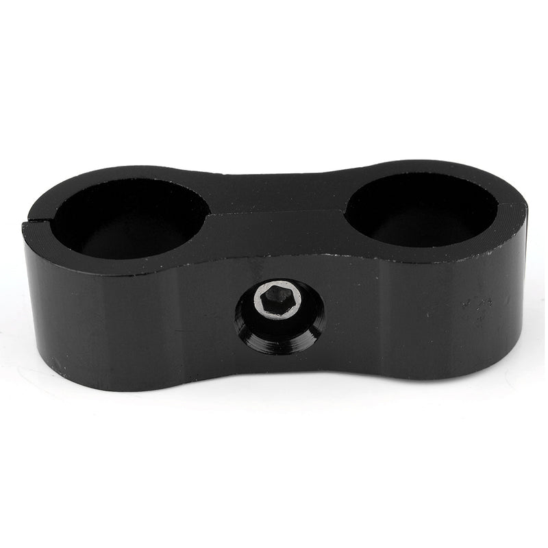 AN-6 AN6 13.4MM Braided Hose Separator Clamp Fitting Adapter Bracket Black