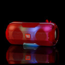 Portable bluetooth Wireless Speaker Dual Drivers FM Radio TF Card Stereo Bass LED Light Subwoofer with Mic